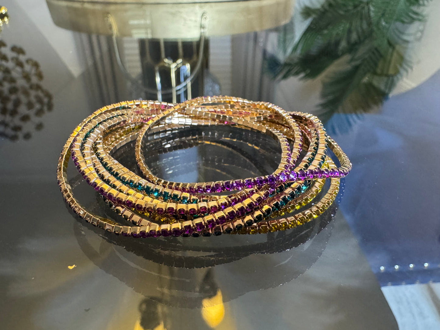 CARNIVAL RHINESTONE STRETCH BRACELET SET