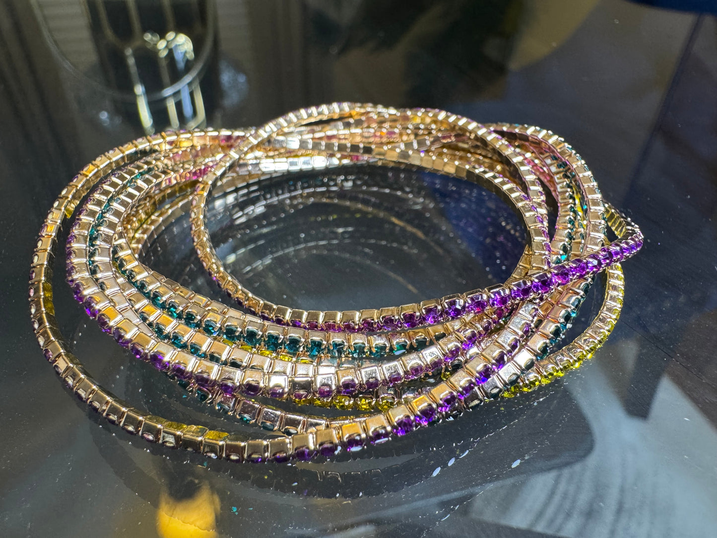 CARNIVAL RHINESTONE STRETCH BRACELET SET