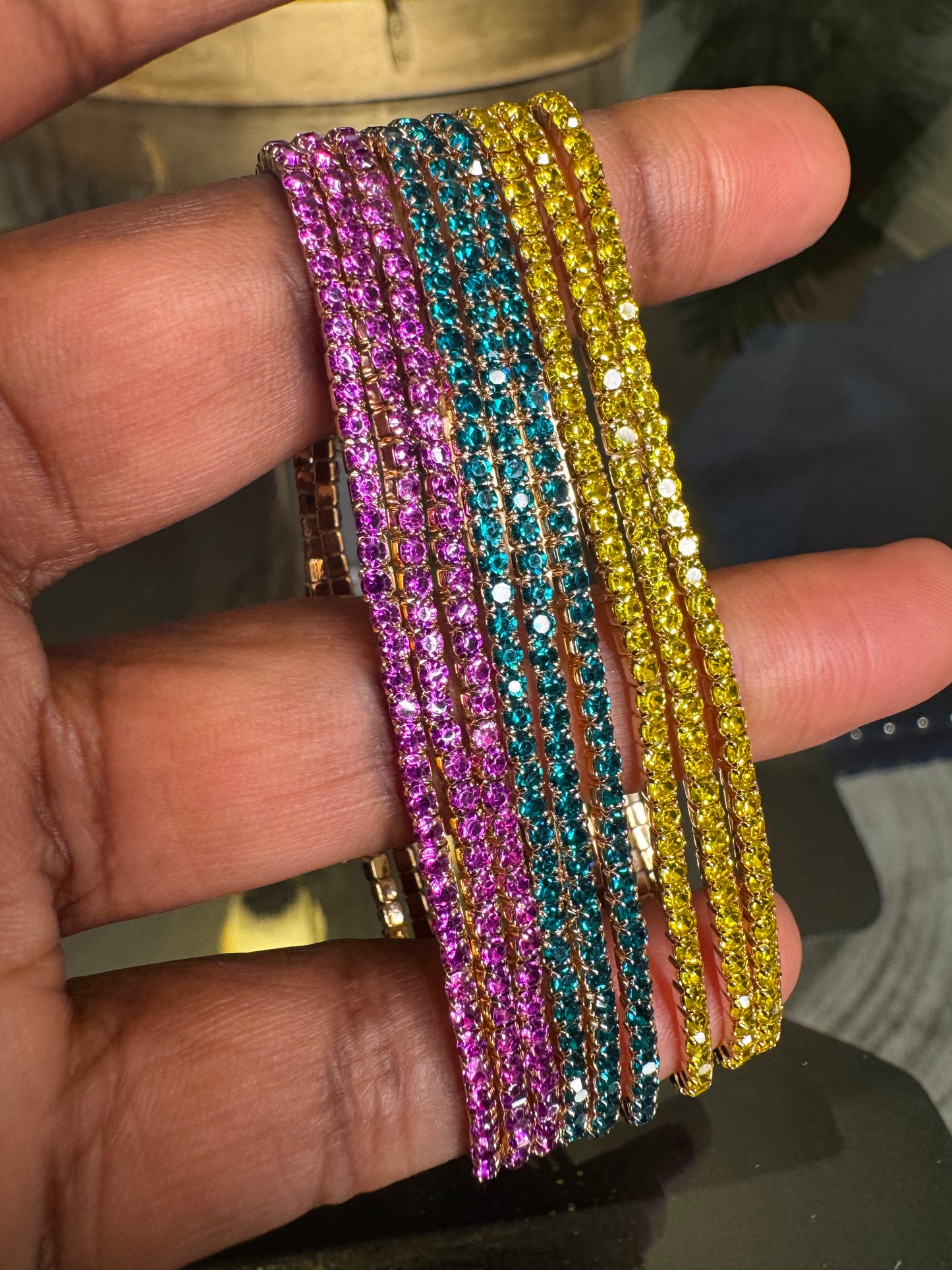 CARNIVAL RHINESTONE STRETCH BRACELET SET