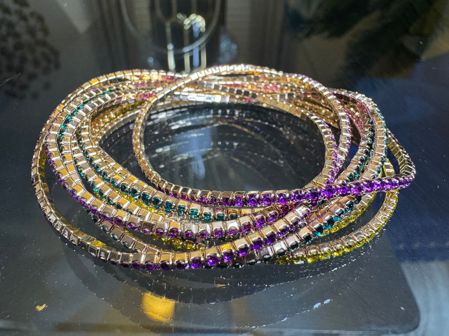 CARNIVAL RHINESTONE STRETCH BRACELET SET