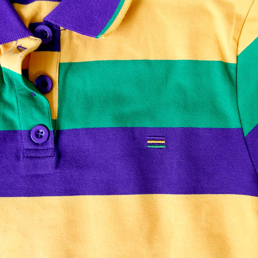 MARDI GRAS STRIPED LONG SLEEVE SHIRT