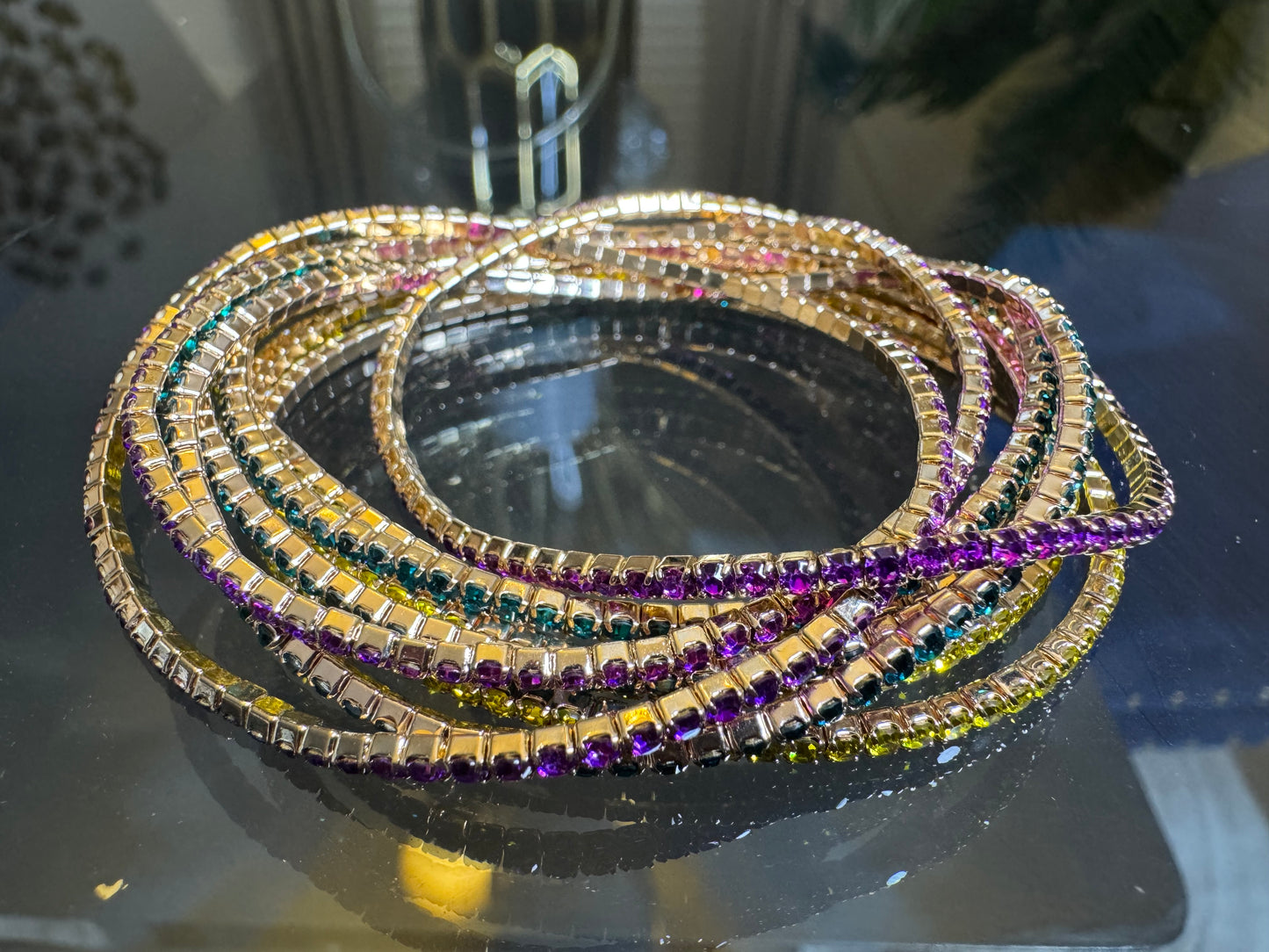 CARNIVAL RHINESTONE STRETCH BRACELET SET