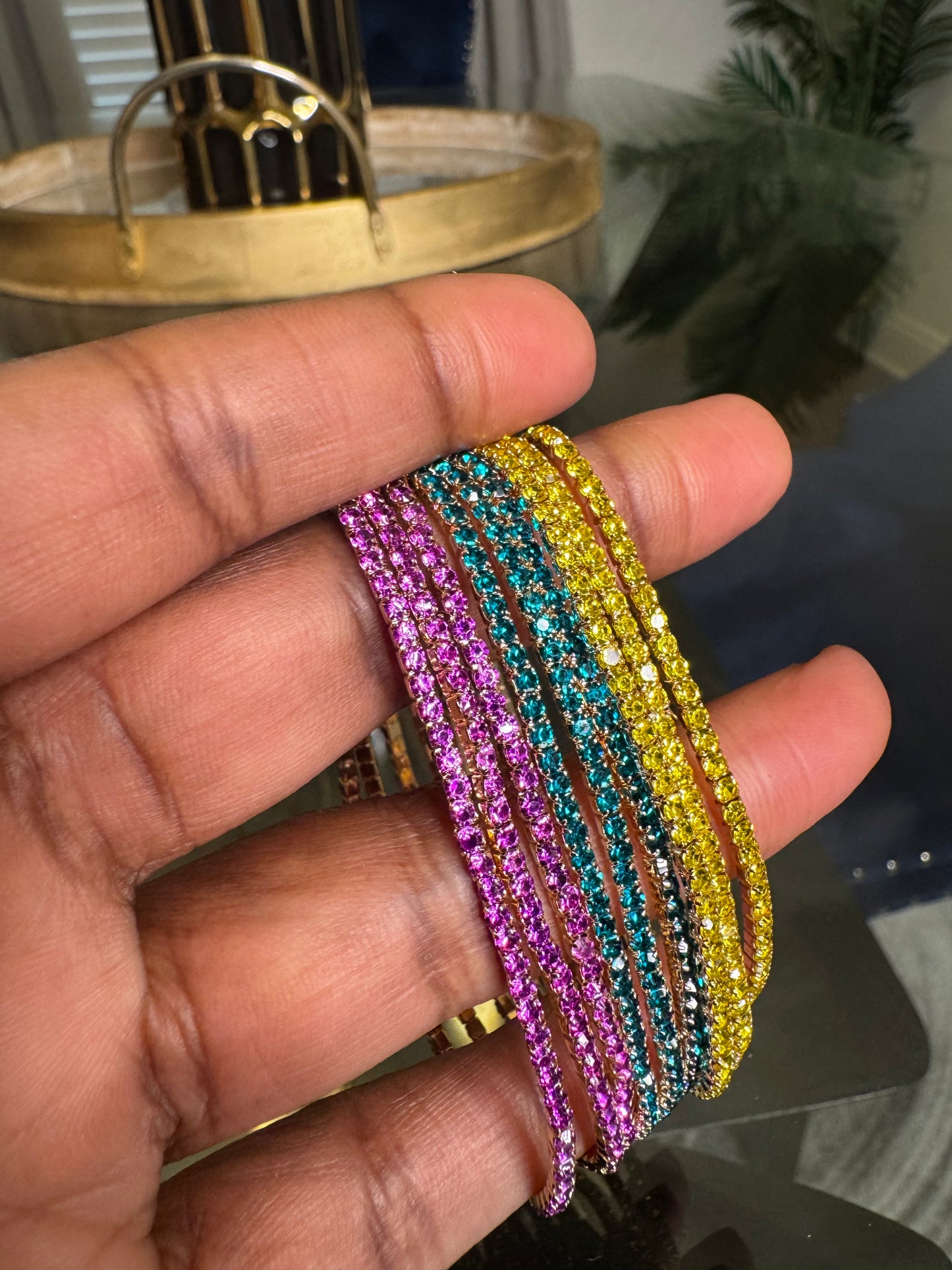 CARNIVAL RHINESTONE STRETCH BRACELET SET