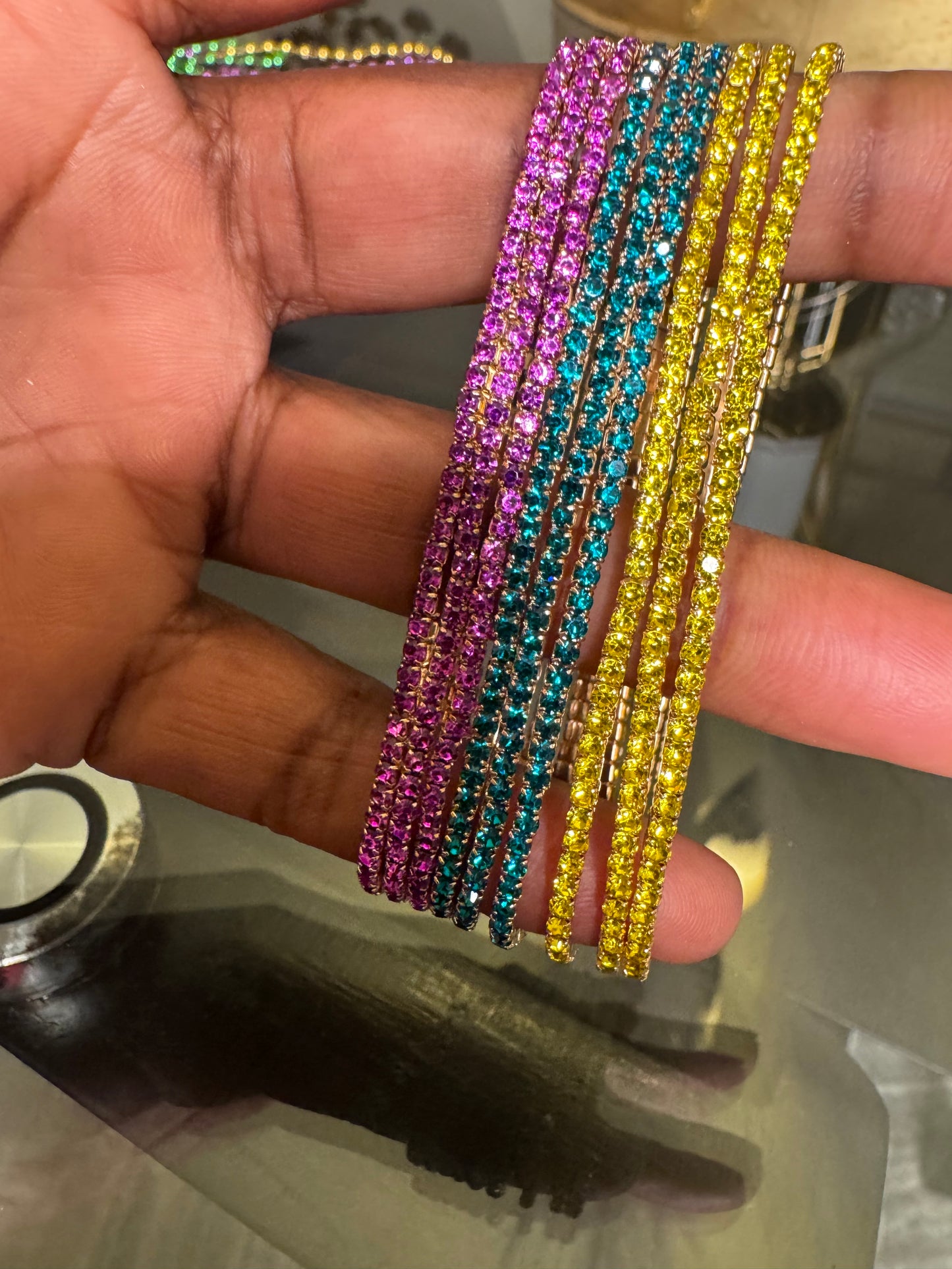 CARNIVAL RHINESTONE STRETCH BRACELET SET