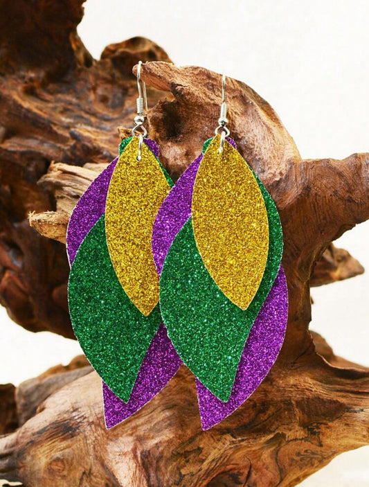 MARDI GRAS TASSEL EARRINGS