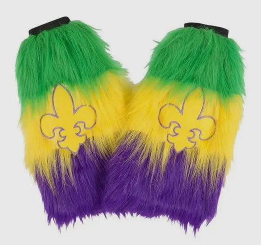 Mardi Gras FLEUR DE LIS Leg Warmers (Pair)