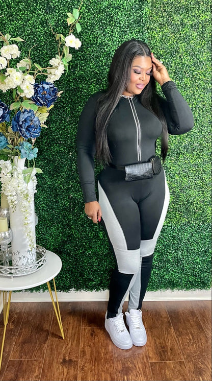 The "She's Snatched" Color Blocked Jumpsuit
