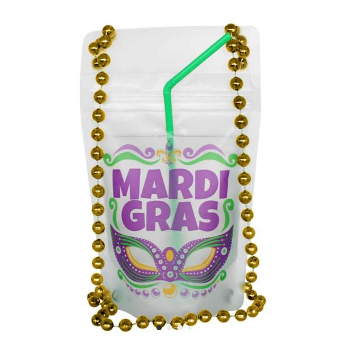⚜️MARDI GRAS WEARABLE DRINK POUCH (12 oz.)⚜️